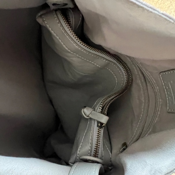 Joy Susan Grey Leather Geo Hobo. - Picture 10 of 15